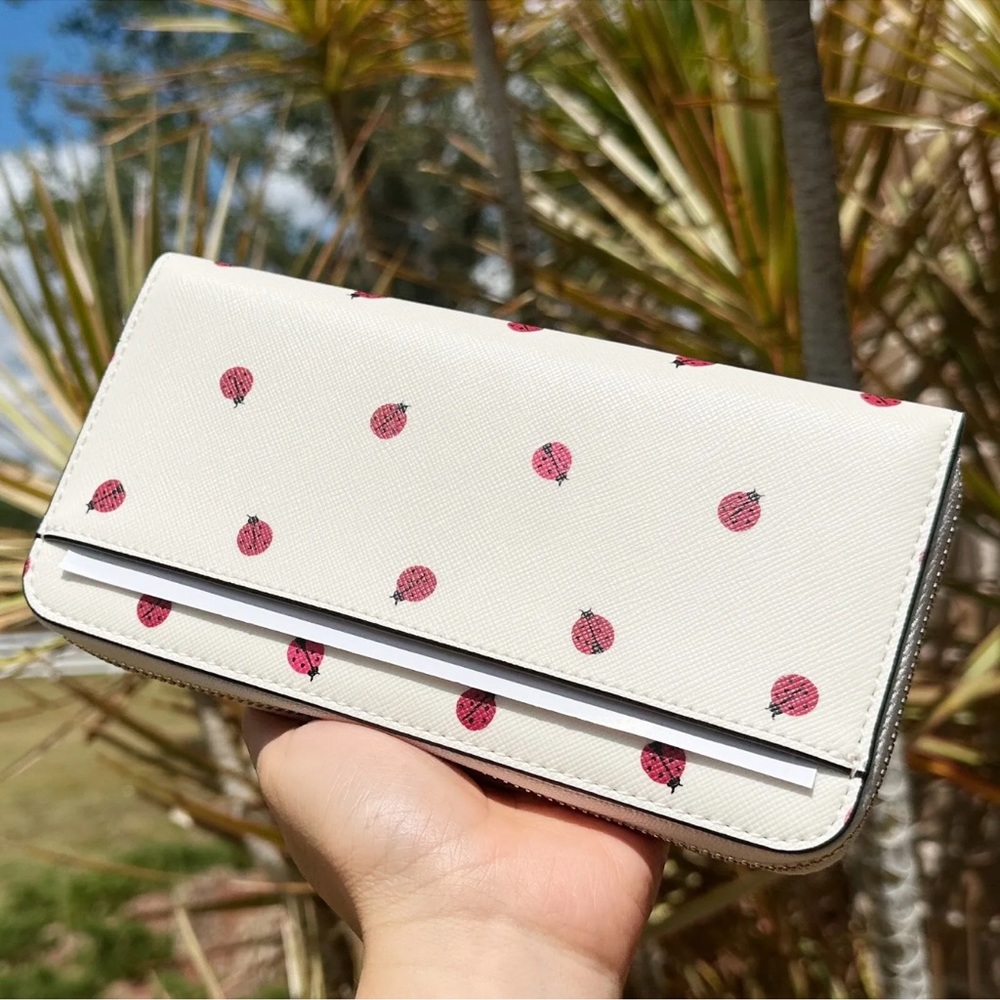 Kate Spade staci Ladybug Dottie Large Continental Wallet Cream Multi - Picture 4 of 4